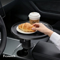 360° Rotatable Cup Holder Tray Table for Tesla Model 3/Y/S/X