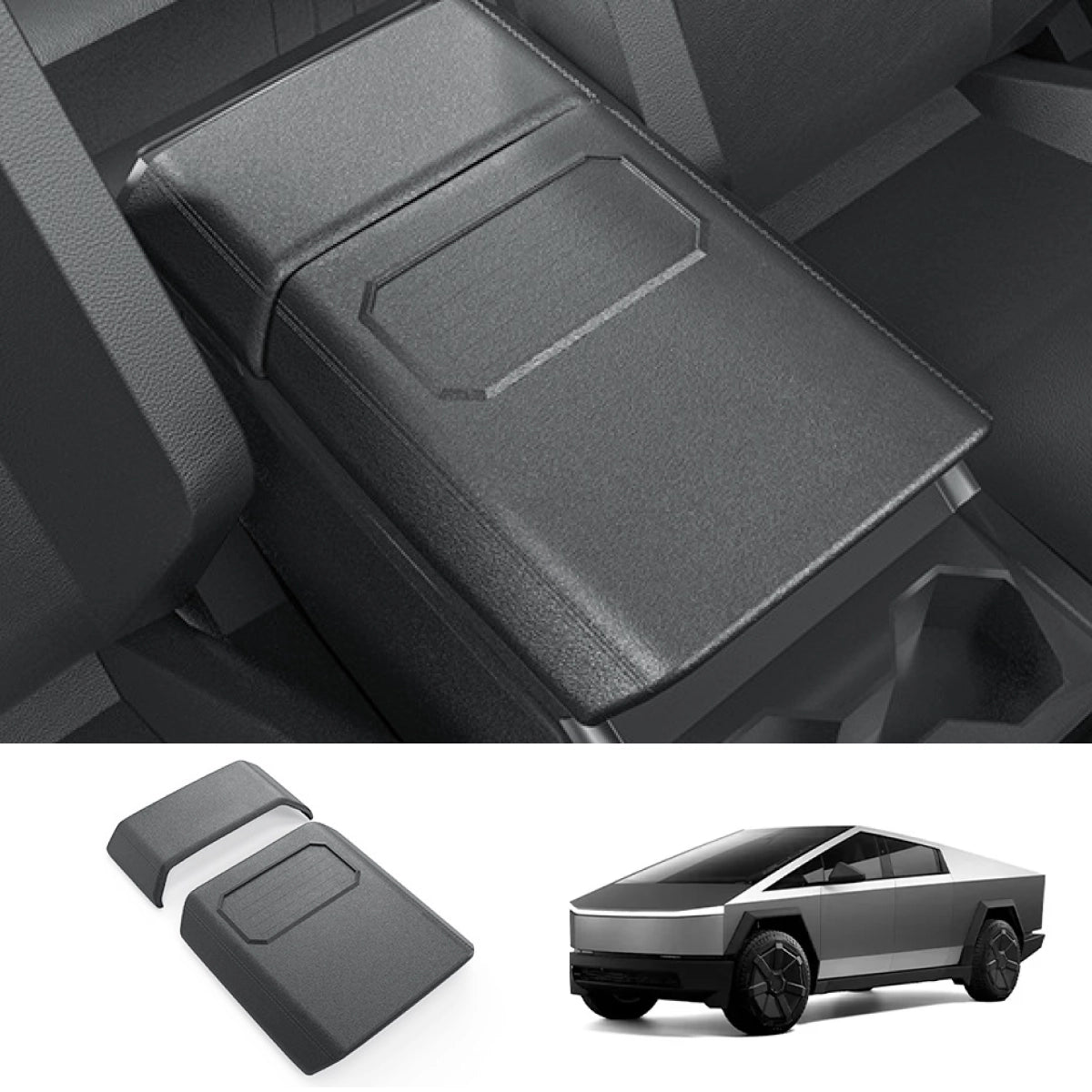 TPE Center Console Armrest Protector Cover for Tesla Cybertruck 2024+