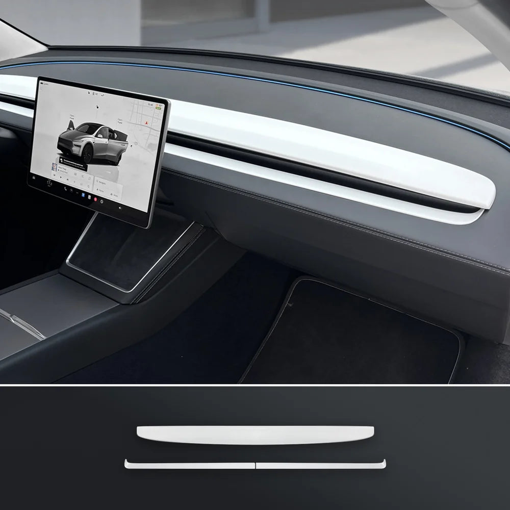 Matte White Interior Upgrade Kit For Tesla Model Y Juniper 2025+