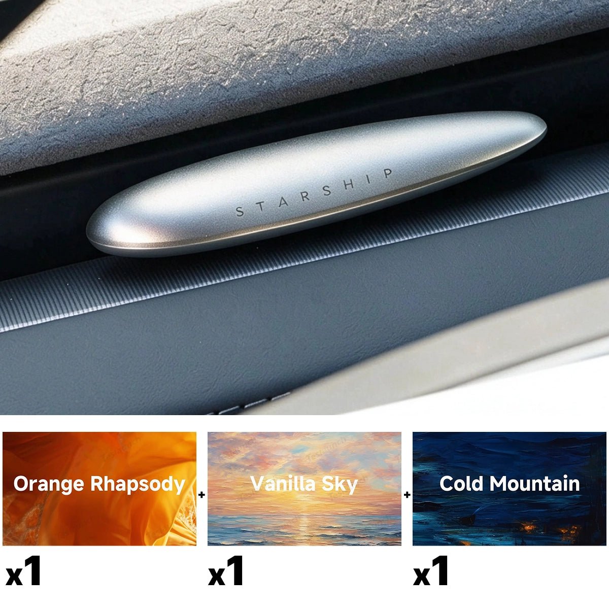 Starship-Style Dashboard Air Freshener for Tesla Model 3 2024+ / Model Y 2025+ - T-Launch