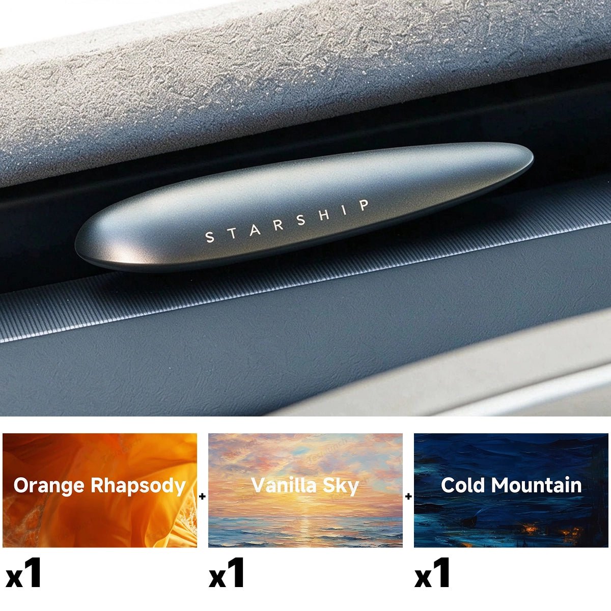 Starship-Style Dashboard Air Freshener for Tesla Model 3 2024+ / Model Y 2025+ - T-Launch