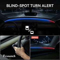 Juniper-Style Dashboard Ambient Light Kit with BSD Warning for Tesla Model Y 2020-2024