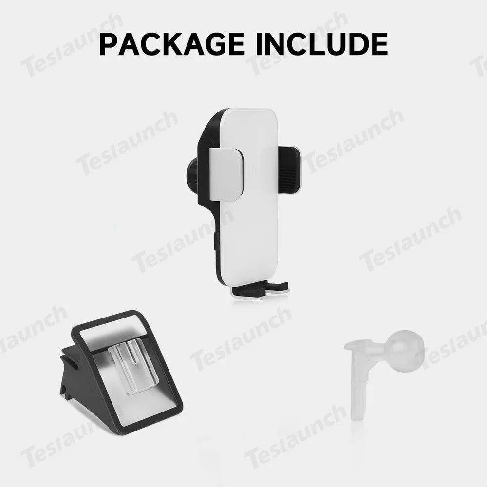 Dashboard Phone Holder with Solar Auto Clamp for Tesla Model Y Juniper 2025+