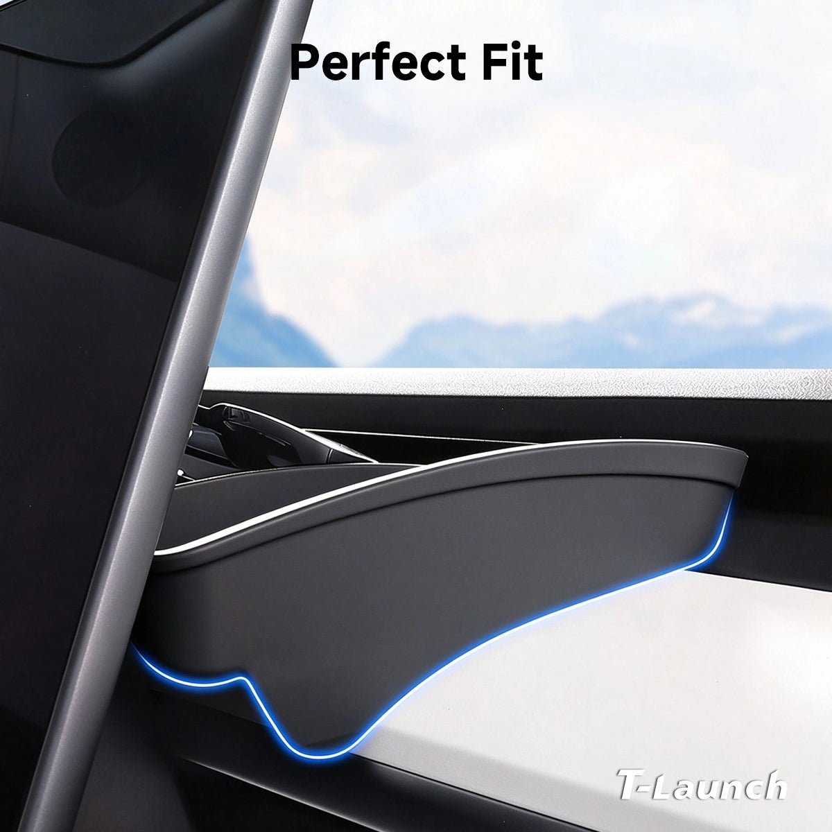 Silicone Hidden Dashboard Storage Tray for Tesla Model 3 (2017–2023) / Model Y (2020–2024) - T-Launch