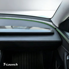 Carbon Fiber Style Dashboard Windshield Trim Strips for Tesla Model Y/Y L 2025+