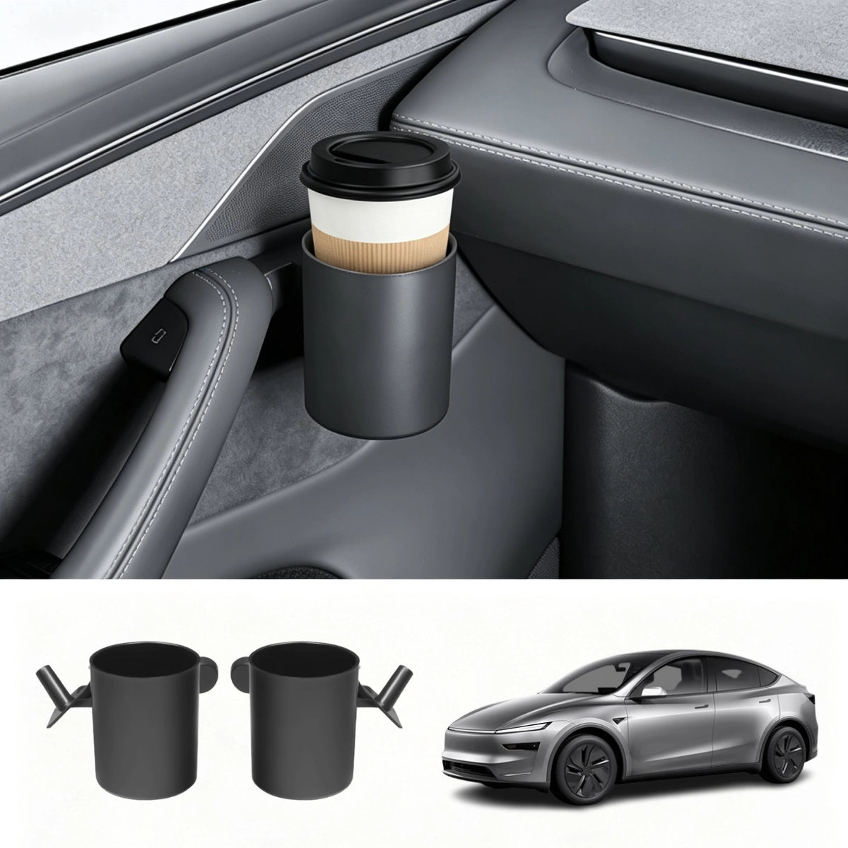 Door Cup Holder for Tesla Model Y Juniper 2025+ (LHD)