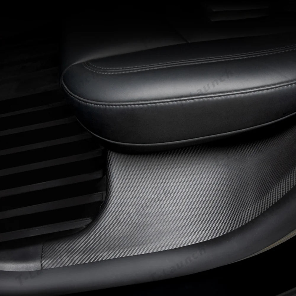 Model Y Built-in Door Sill Protector / Rear Inner Door Leather Pad Accessories (2 Pcs) for Tesla(2020-2024)