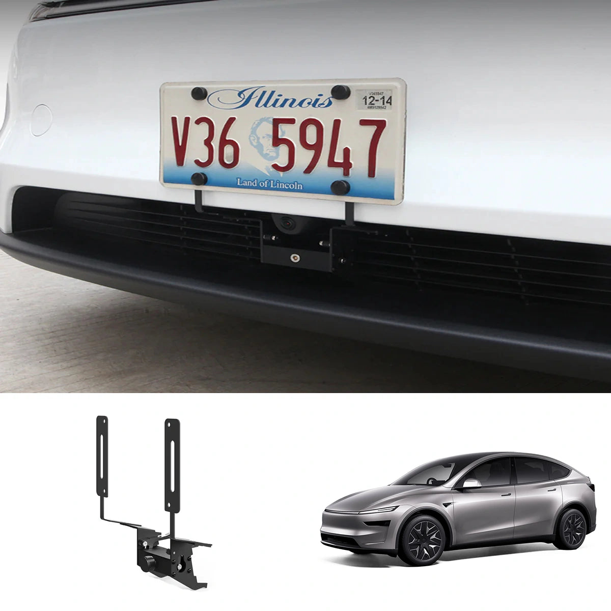 Drill-free Anti-theft US Standard License Plate Frame for Tesla Model YL 2026+