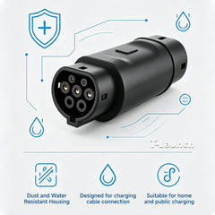 Type 2 to Type 1 EV Charging Adapter