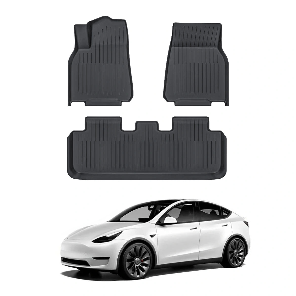 Model Y All-Weather Floor Mats Full Set Trunk Mat Cargo Mat Frunk Cargo Liner for Tesla(2020-2024) - T-Launch