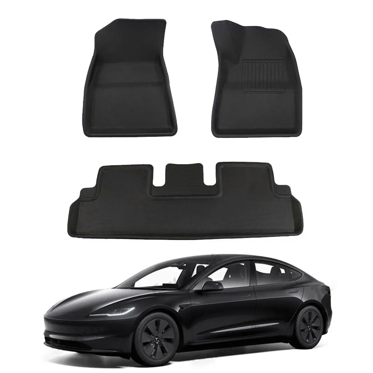 All Weather Floor Mats For Tesla 2024+ Model 3 Highland - T-Launch