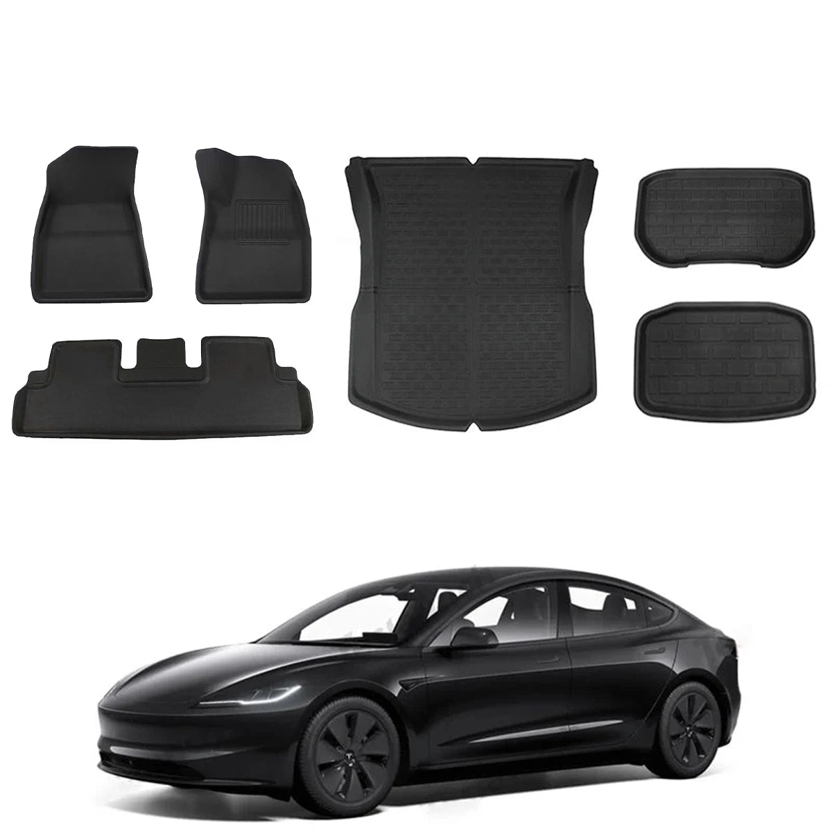 All Weather Floor Mats For Tesla 2024+ Model 3 Highland - T-Launch