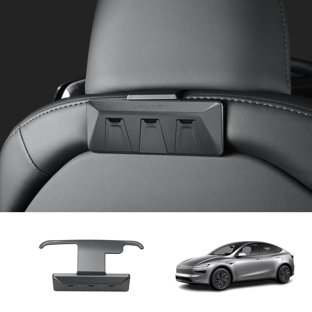 Foldable Seat Back Hooks for Tesla Model 3/Y 2024+