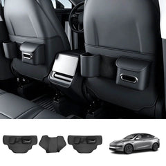 Nappa Leather Interior Anti-Kick Protection Mats for Tesla Model Y Juniper 2025+ - T-Launch