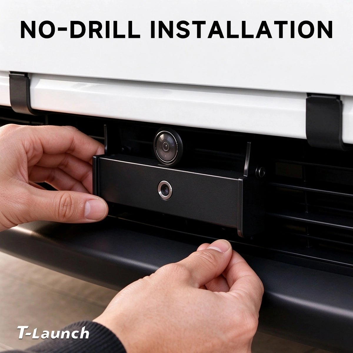 Drill-Free US Standard Front License Plate Holder for Tesla Model Y Standard 2025+ - T-Launch