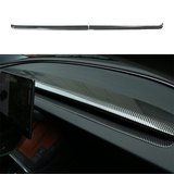 Split Dashboard Cover & Dashboard Air Outlet Cover (Carbon Fiber Pattern ABS) for Tesla Model 3 Highland 2024+