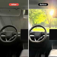 Graphite-Insulated Foldable Front Windshield Sunshade for Tesla Model 3 Highland Standard 2025+