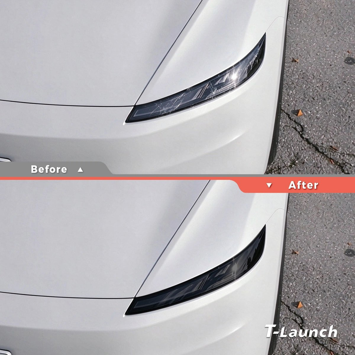 TPU Headlight Protection Film for Tesla Model Y Standard 2025+ - T-Launch