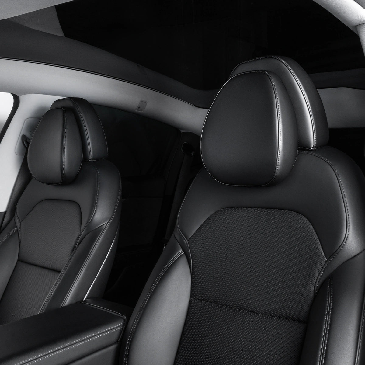 Adjustable Leather Headrest & Neck Support Pillow for Tesla Model 3 2017+ / Model Y 2020+ - T-Launch