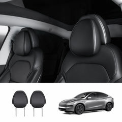 Adjustable Leather Headrest & Neck Support Pillow for Tesla Model 3 2017+ / Model Y 2020+ - T-Launch