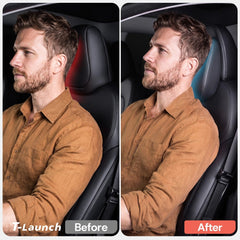 Adjustable Leather Headrest & Neck Support Pillow for Tesla Model 3 2017+ / Model Y 2020+ - T-Launch