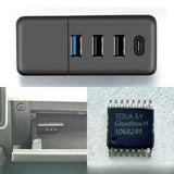 Model3/Y 장갑 상자 USB 익스텐더 충전 어댑터 허브 지점 도킹 스테이션Tesla(2021-2023)