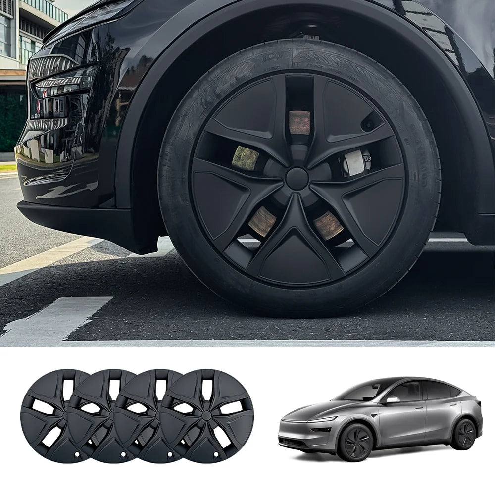 19'' Crossflow Full-Cover Hubcaps Wheel Covers – Arachnid 2.0 Style for Tesla Model Y Juniper 2025+ (Set of 4)