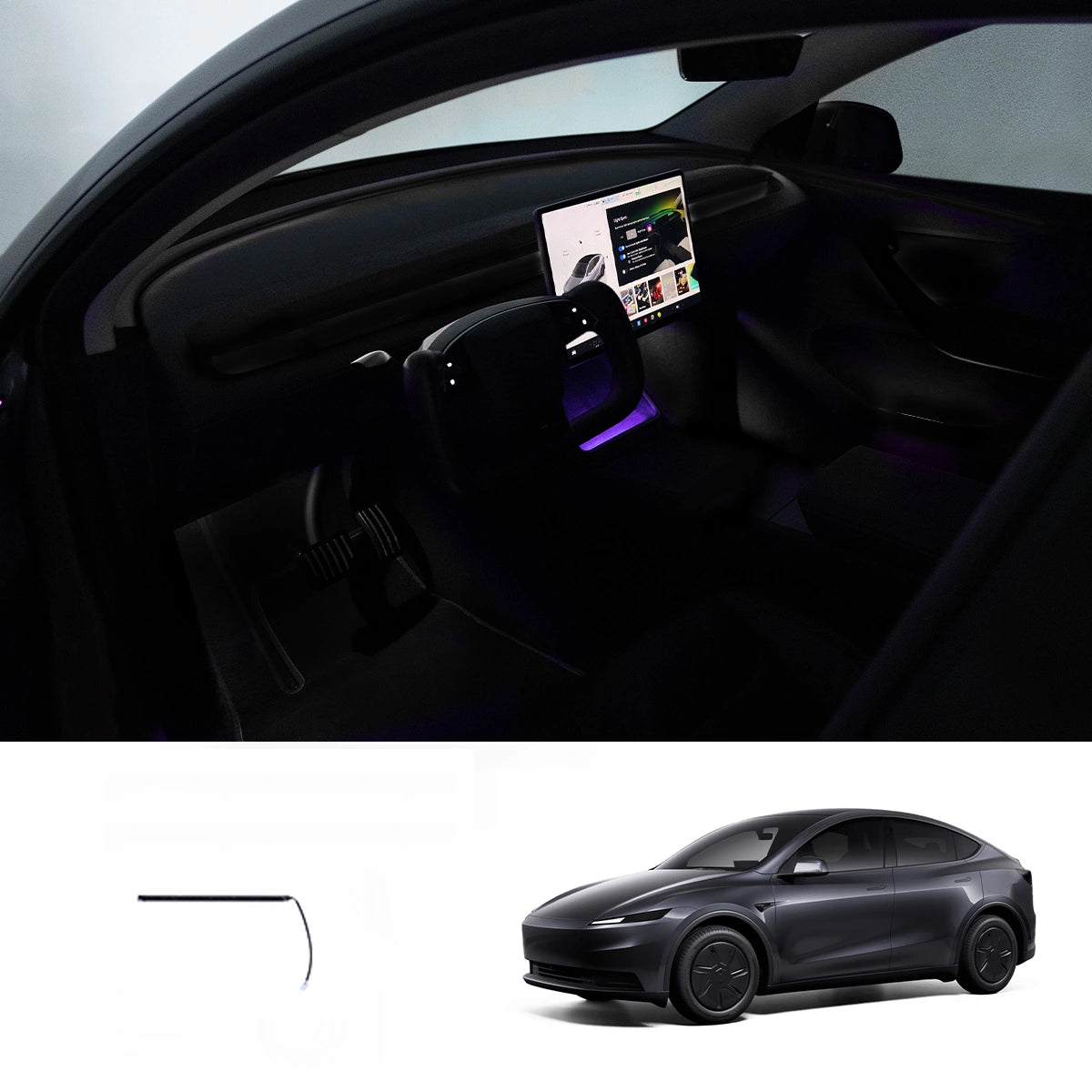 Interior RGB Ambient Lighting Kit for Tesla Model Y Juniper / Model 3 Highland