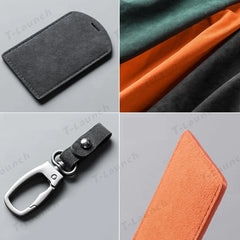 Premium Leather Key Card Holder For Tesla Model 3/Y (2017-2025)