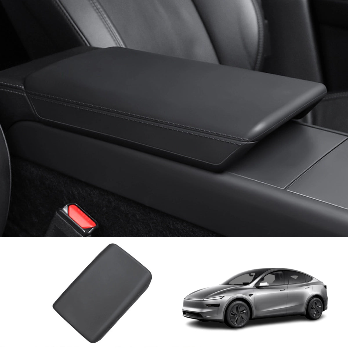 Liquid Silicone Center Console Armrest Cover for Tesla Model 3 2024+ / Model Y 2025+
