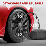 TeslaAll-in-one Rim Protector voorModel3 Prestaties 20-inch Uberturbine-wiel