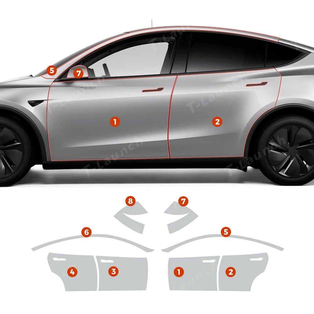 Matte TPU Full Car Paint Protection Film (PPF) for Tesla Model Y Juniper 2025+