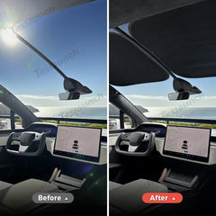 Mesh elektrostatisk adsorptionssoltag solafskærmning til Tesla [[PL170]] X frontsoltag