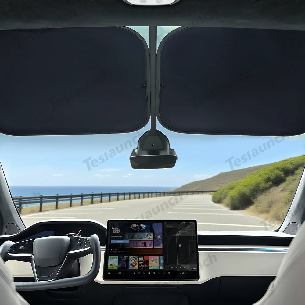 Mesh elektrostatisk adsorptionssoltag solafskærmning til Tesla [[PL170]] X frontsoltag