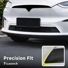Front Bumper Protective Mesh Grille Panel for Tesla Model X 2023-2025