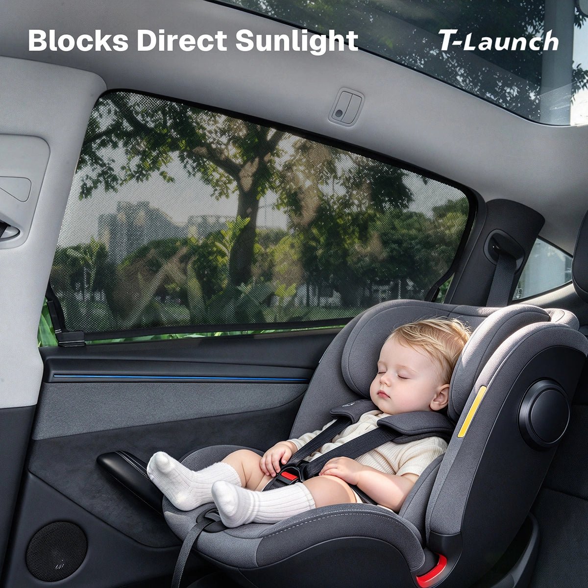 Mesh Side Window Sunshades for Tesla Model 3/Y/YL 2021+ - T-Launch