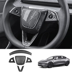 Steering Wheel Panel Decor Cover Trim for Tesla Model 3 Highland 2024+