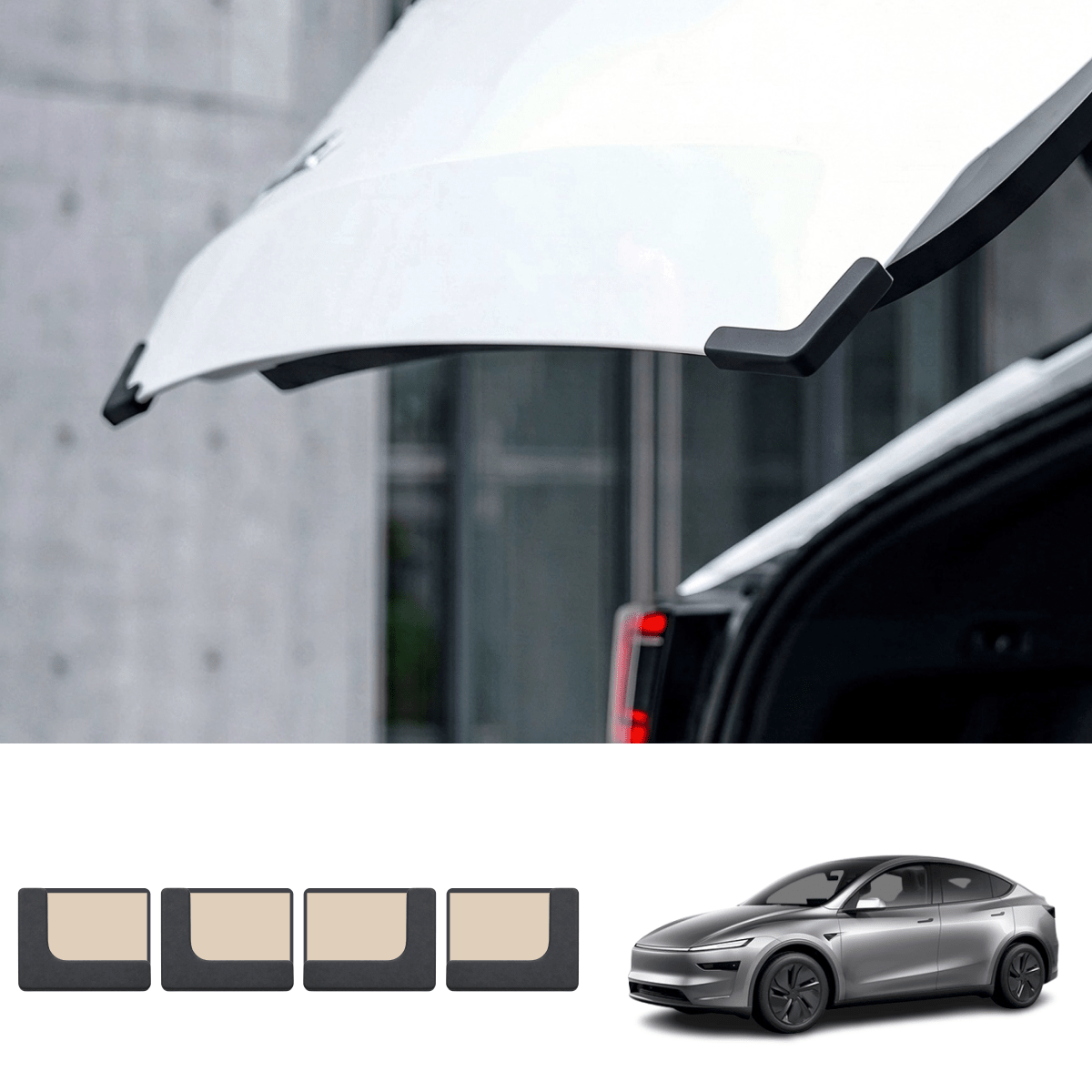 Silicone Tailgate Corner Guards for Tesla Model Y/Y L 2025+ - T-Launch