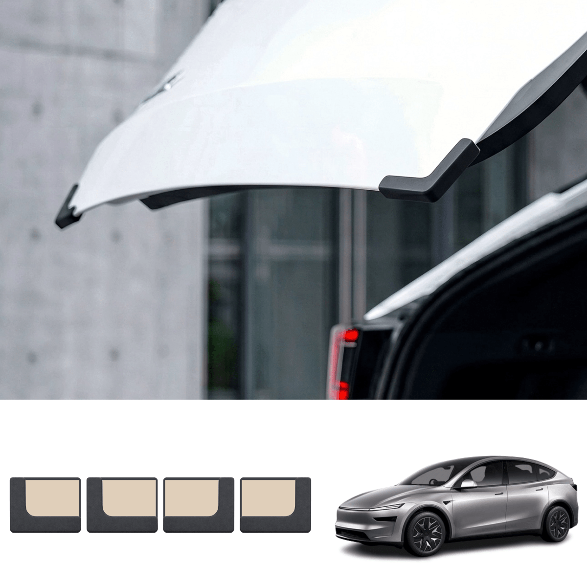 Silicone Tailgate Corner Guards for Tesla Model Y/Y L 2025+ - T-Launch