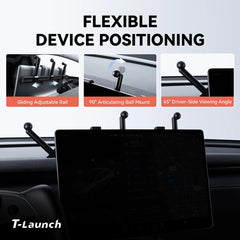 Modular Screen Back Multi‑Device Expansion Mount for Tesla Model 3/Y/S/X/Cybertruck