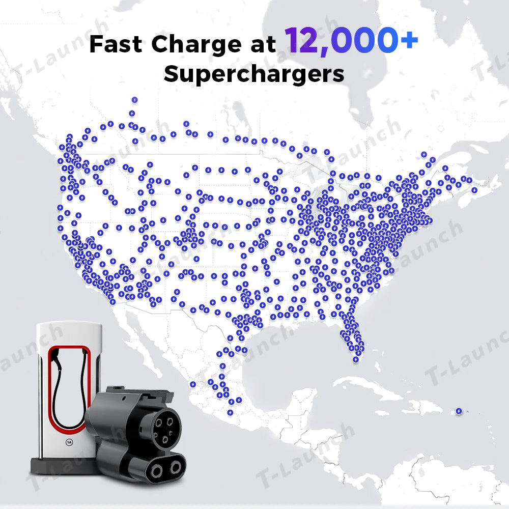 NACS/Tesla a CCS1 EV töltőadapterhez