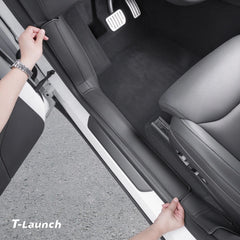 Nappa Leather Door Sill Protector for Tesla Model Y L 2026+