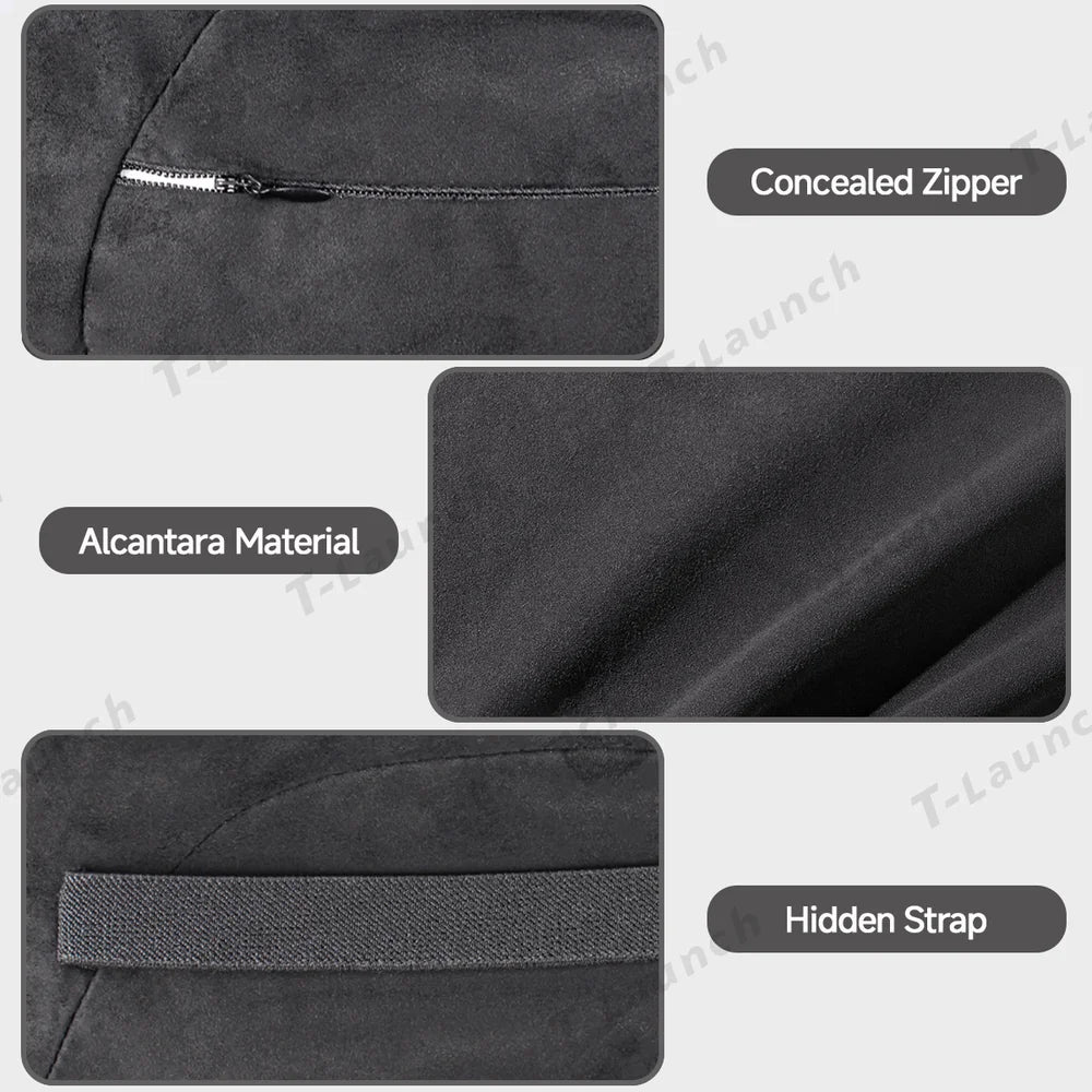 Alcantara Neck & Lumbar Support Pillow for Tesla Model 3/Y/X/S/Cybertruck
