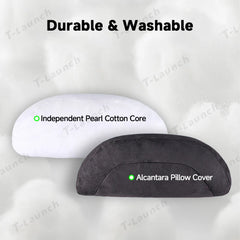 Alcantara Neck & Lumbar Support Pillow for Tesla Model 3/Y/X/S/Cybertruck