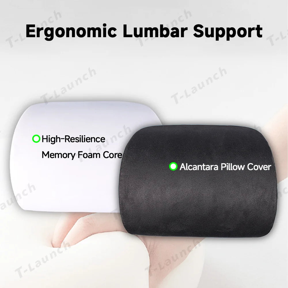 Alcantara Neck & Lumbar Support Pillow for Tesla Model 3/Y/X/S/Cybertruck