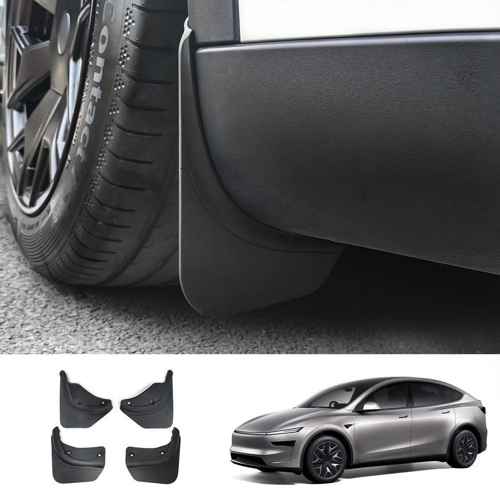 No-Drill Front & Rear Fender Mud Flaps for 2026 Tesla Model YL