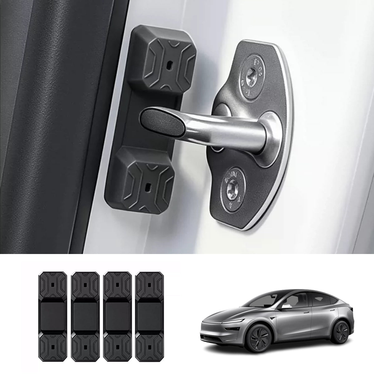 Magnetic Silicone Noise Reduction Door Latch Dampers for Tesla Model 3/Y/Y L