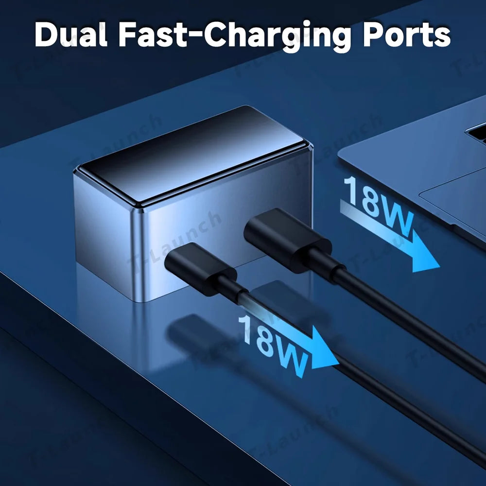OBD Hub Adapter with 36W Dual USB-A & USB-C Fast Charger for Tesla Model Y Juniper 2025+