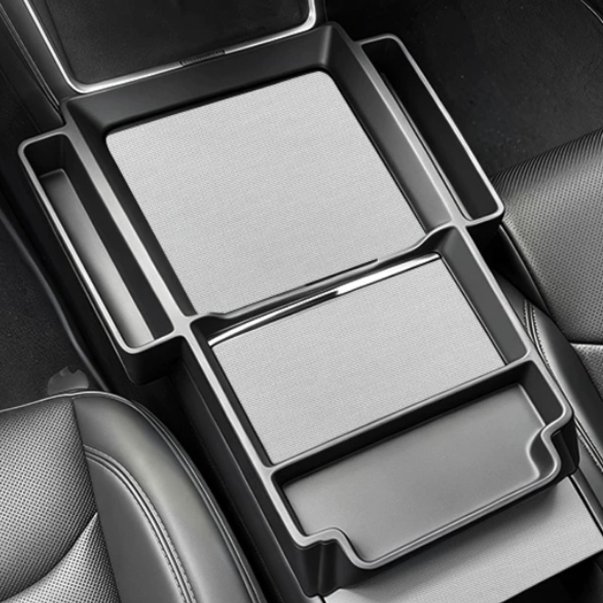 Center Console Upper Organizer Tray with Side Storage Pockets for Tesla Model 3/Y/YL 2024+