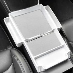 Center Console Upper Organizer Tray with Side Storage Pockets for Tesla Model 3/Y/YL 2024+